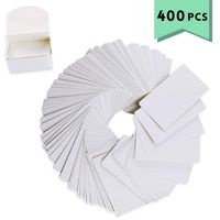 Weoxpr 400pcs White Blank Kraft Note Paper Business Cards Vocabulary Word Card Message Card DIY Gift Card Blank Paper Tags
