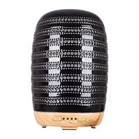 COOSA Essential Oil Diffuser, 250ml Ceramic Ring Hollow Ultrasonic Cool Mist Humidifier with 7 Color Changing Light Waterless Auto Shut-Off …