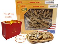 DABC OAK LAND 8OZ=227g/ Box American Ginseng,Hand-Selected Wisconsin Farmed Ginseng Root | Whole Medium美国威斯康辛州 整枝西洋参 花旗参 实惠装 |Cultivated American Wisconsin Ginseng WI 062# Box