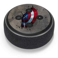 Skinit Decal Audio Skin for Amazon Echo Dot 3 - Officially Licensed Marvel/Disney Captain America Vibranium Shield Design
