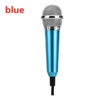 Laser man-Mini Microphone with Omnidirectional Stereo Mic for Voice Recording,Chatting and Singing on Apple Phone,Android (Blue)