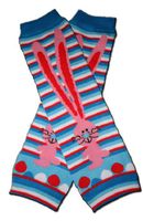 LONG EARS HAPPY EASTER BUNNY STRIPES - Baby Leggings/Leggies/Leg Warmers for Cloth Diapers - GIRLS OR BOYS & ONE SIZE by "BubuBibi"