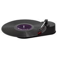 VIBE Sound VS-2006-MTS USB Mini Portable Turntable/Vinyl Archiver (Black) - Rip Your Old Vinyl to MP3!