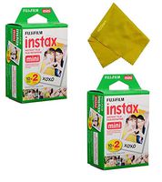 Fujifilm Instax Mini Instant Film 40 Prints (2 Twin Packs = 40 Pictures) for Fuji Mini 90, Mini 70, Mini 50s, Mini 25, Mini 9, Mini 7s, Mini 8+, Mini 8 Camera, Smartphone Printer SP-1 SP-2