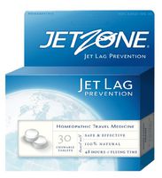 JetZone Jet Lag Prevention - Natural Homeopathic OTC Travel and Jet Lag Remedy - 30 Chewable Tablets - Jet Lag Remedy - 48 Hours Flying Time - Pleasant Taste - All Natural - Effective - Easy To Use