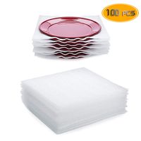 Nexxxi 100pcs Cushion Foam Sheets 12" x 12", Packing Supplies for Moving, Safely Wrap Dishes, Plates, Glasses, Cups, Furniture Legs Or Edges
