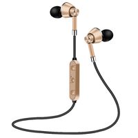 Annhoo Earbuds Headset,Sweatproof Headphones Wireless Bluetooth Sport Earphones Stereo Headset with Mic (Gold)