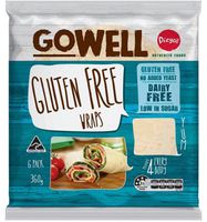 Gowell Gluten Free Wrap 6 Pack X 12