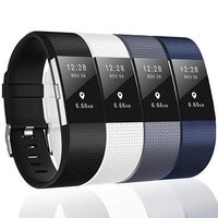 ZEROFIRE Compatible for Fitbit Charge 2 Bands, Adjustable Sport Wrist Bands Strap for Fitbit Charge 2, Women, Men, Pack of 4