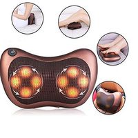 QXPORV Neck Massage Pillow Back Massager Relaxation Massage Pillow Vibrator Electric Shoulder Back Heating Kneading Therapy for Shiatsu Neck Massage (8 Double Keys)