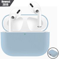 FnKer Case Compatible with Airpods Pro Case Premium Silicone Airpod Pro Case Protective Cover for Airpods 3 (Front LED Visible) (Won't Affect Wireless Charging) - Light Blue