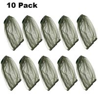 SUNTRY 10 Pack Premium Mosquito Head Net with Extra Fine Holes, Lightweight Face Mesh Neck Cover Netting Mesh Net, No-See-Ums and Midges, Perfect for Outdoor Activities (Green)