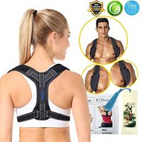 Back Posture Corrector for Women Men, Adjustable Upright Posture Brace, Comfortable Upper Back Brace, Back Straightener, Shoulder Posture Support Corrector for Clavicle Kyphosis Scoliosis (REG 32-45")
