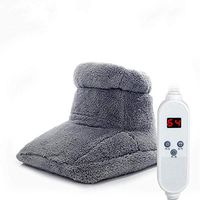 SXZZ Foot Warmer, Electric Heated Slipper for Feet with Handheld Controller and Temperature Settings Washable for Home Office and Car Use,Gray