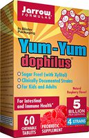 Jarrow Formulas Yum-Yum Dophilus Children's Probiotic, Raspberry, 5 Billion Organisms, 60 chewable Tablets