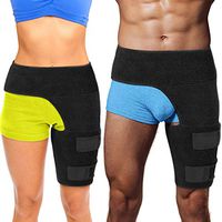 Hip Brace Thigh Compression Sleeve – Hamstring Compression Sleeve & Groin Compression Wrap for Hip Pain Relief. Support for Hip Replacements, Sciatica, Quad Muscle Strains Fits Both Legs (LG/Left)