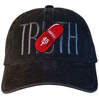 RED Pill of Truth Hat - Distressed Black Trump Cap - Red Pill Hat