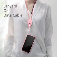 ELOHEI USB C Cable, Cell Phone Lanyard Cord Nylon Braided Detachable Neckstrap with USB Type C Cable Compatible with Samsung Galaxy S10 S9 S8 Note 8, Pixel, LG G6 G5 V30 V20 and More (Pink)