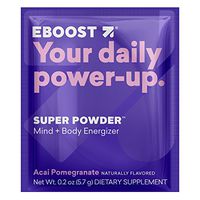 EBOOST Super Energy Powder (Acai Pomegranate) Drink Mix, Non-GMO Electrolyte Supplement Loaded with Vitamins, Minerals and Antioxidant for Men & Women, 20 Count