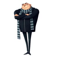 Gru from Despicable Me OriginalStickers0355 Set of Two (2X) Stickers, Laptop, Ipad, Car, Truck, Size 4 inches on Longer Side