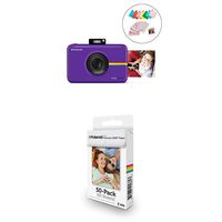Polaroid SNAP Touch 2.0 - 13MP Portable Instant Print Digital Photo Camera, Purple with Polaroid 2x3ʺ Premium Zink Zero Photo Paper 50-Pack