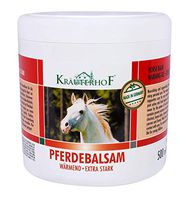 Horse Balm Extra Strong Warming Massage Gel with Extracts of Red Vine Leaf / Horse Chestnut / Lemon Balm / Chamomile / Hops / Valerian / Yarrow / Fennel / Mistletoe / 500 ml by Axisis GmbH