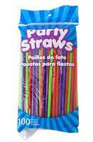 Good Living 100-Count Party Straws in Assorted Colors, 1-pack