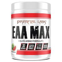 Primeval Labs EAA Max, Amino Acid Supplements, BCAAs, EAAs, Electrolytes, Enhances Performance, Supports Hydration, Improves Metabolism, Watermelon, 30 Servings