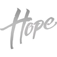 ANGDEST Saying Quote Hope (Metallic Silver) (Set of 2) Premium Waterproof Vinyl Decal Stickers for Laptop Phone Accessory Helmet Car Window Bumper Mug Tuber Cup Door Wall Decoration