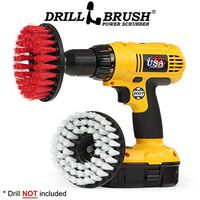 Carpet Cleaner - Drill Brush - Indoor/Outdoor Large Spin Brush Cleaning Kit - Upholstery Cleaner - Leather, Glass - Deck Brush - Grout Cleaner - Hard Water, Calcium, Mineral Deposits, Soap Scum, Rust