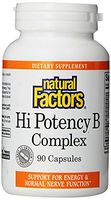 Natural Factors - Hi Potency B Complex, Support for Energy & Normal Nerve Function, 90 Capsules