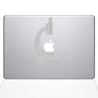 The Decal Guru 1650-MAC-15P-S Science Microscope Decal Vinyl Sticker, Silver, 15" MacBook Pro (2015 & Older)