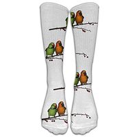 Elephant AN Novelty Love Birds Casual Premium Quality Calf Long Socks Sports Crew Socks