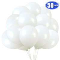 White Balloons Latex Party Balloons, 50 pack 12 Inches Helium balloons for Wedding Birthday Party Decorations