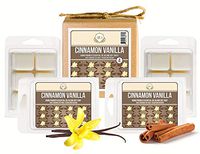 Aira Soy Tart - Organic, Vegan, Kosher, Scented Soy Wax Cubes w/Essential Oil Blends - No Chemical 100% Soy Wax Melts for Electric/Tealight Melters (4, Cinnamon Vanilla)