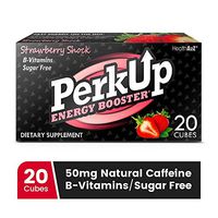 PerkUp Energy Booster (Strawberry Shock, 20) - A healthy alternative to energy drinks. Natural caffeine from green coffee bean with vitamins for energy. No sugar and no crash.
