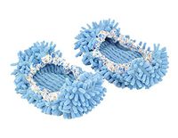 Thick Padded Slippers Shoe Cover, Warm Mopping Shoe Cover (Blue)
