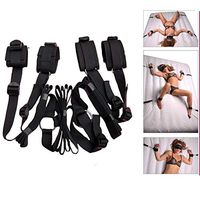 Indoor Bedroom Play Straps, Black Nylon Straps Fit Almost Any Size Mattress and All People