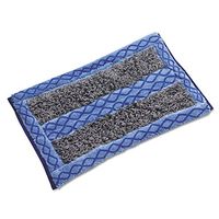 Rubbermaid Commercial HYGEN RCP 1791794 Dust/Scrub Rough-Surface Microfiber Mop Pad, 17-1/2" W x 12" D, Blue (Pack of 6)