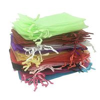 Organza Bags 100pcs 4 x 6 Inch Mixed Color Gift Bags Organza Drawstring Pouch Jewelry Party Wedding Favor Party Festival Gift Bags Candy Bags (Colorful)
