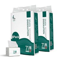 8 PCS Soft Toilet Paper 3-ply Bulk Toilet Tissue Soft Degradable Flushable Wipes for Restaurant Kitchen Toilet Workshop (150 sheet pro pack)