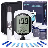 Diabetes Testing Kit, 100 Lancets, 100 Glucometer Strips, 1 Blood Glucose Meter, 1 Lancing Device, Blood Sugar Monitor Kit with Test Strips and Lancets, Sugar Machine for Diabetes, No Coding
