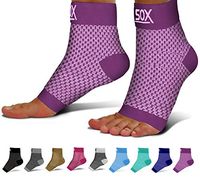 SB SOX Compression Foot Sleeves for Men & Women - BEST Plantar Fasciitis Socks for Plantar Fasciitis Pain Relief, Heel Pain, and Treatment for Everyday Use with Arch Support (Purple, Medium)