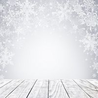 Leyiyi 6x6ft Photography Background Merry Christmas Backdrop Snowflake Wooden Floor Frozen Frost Cold Winter Snowcovered White World Blank Bokeh Fir Happy New Year Photo Portrait Vinyl Studio Prop