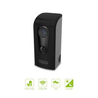 Freecam Rechargeable Battery Outdoor Wireless WiFi Security Camera HD Wire-Free Night Vision Alarm Alert & PIR Motion Sensor 8GB SD Card Included C380 Black