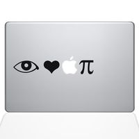 The Decal Guru I Love Apple Pie MacBook Decal Vinyl Sticker - 13" MacBook Pro (2016 & Newer) - Black (1094-MAC-13X-BLA)
