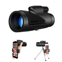 Monocular Telescope, 40X60 High Powered HD Monocular with Smartphone Adapter & Tripod Waterproof FMC BAK4 Prism Monocular for Bird Watching Hunting Hiking