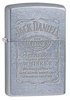 Zippo Lighter: Jack Daniels Engraved Logo - Street Chrome 79632