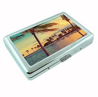 Miami Beach Metal Silver Cigarette Case Holder RFID-Blocking Wallet