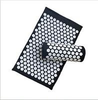 Costrov Lotus acupucture mat, Lotus Acupoint Acupressure Mat and Pillow Set, Acupuncture Massage Mats, for Back and Neck Pain Sciatic Pain, Insomnia, Yoga Exercise mat,Black